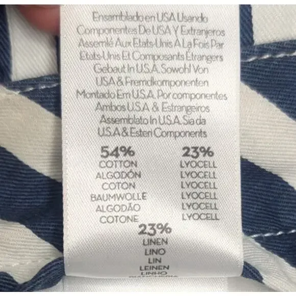 Mother Denim The Cinch Greaser Wide Leg Pant in Sea Daze Stripes, Size 27 - Picture 10 of 10